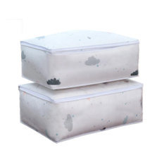 E.dot 防水衣物棉被收納袋(大號) 羽毛 雲朵 57x40x22cm, 1個