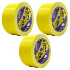 신흥 국산 대용량 라바 청면테이프 48mm x 25M 노랑, 3개