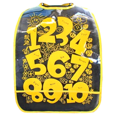 防踢墊, 45*55cm, 聚酯纖維 + PVC材質, 黃色數字, 1片