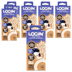 LOGIN 洛格 犬用環保可推肥拾便袋, 紫色, 136張, 6盒