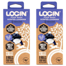LOGIN 洛格 犬用環保可推肥拾便袋, 紫色, 136張, 2盒