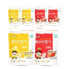 Pure Eat 孩童水果風味米餅條 6入組, 草莓口味+香蕉口味, 1組
