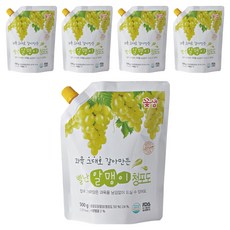 꽃샘 별난알맹이 청포도 음료베이스, 500g, 5개