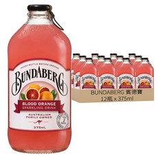 BUNDABERG 賓德寶 柳橙風味氣泡飲, 375ml, 12瓶