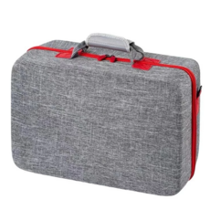 esoon PS5 SLIM 雙層收納包, EVA材質, 防摔抗壓, 38 x 18 x 24cm, 灰色, 1個