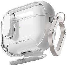 NUART MagSafe磁吸支架鎖扣防撞保護殼, 白色, 1個, AirPods Pro 3