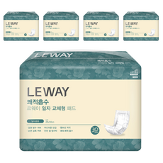 미래생활 남녀공용 르웨이 쾌적흡수 일자 교체형 패드형 성인기저귀, 30개입, 5개