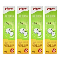 pigeon 貝親 兒童牙膏 蘋果味, 45g, 4條