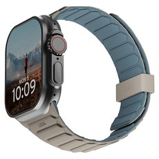 UAG 磁吸時尚雙色矽膠錶帶, 沙色/藍色, 1個