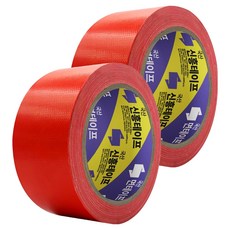 신흥 국산 대용량 라바 청면테이프 48mm x 25M 빨강, 2개