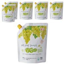꽃샘 별난알맹이 청포도 음료베이스, 500g, 6개