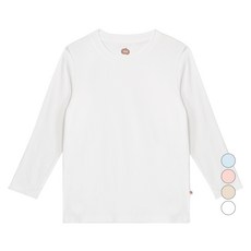 점핑칙피 유아동 베이직 긴팔 솔리드 티셔츠