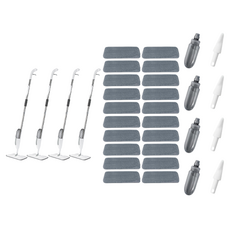 하비티 간편세척 스프레이 밀대걸레 + 극세사 패드 5개 + 스크레이퍼, 4개