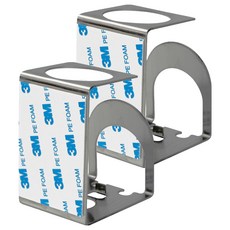 李優雅女士 3M強力黏著 飯店式纖薄牙膏牙刷架, 單一顏色, 2個