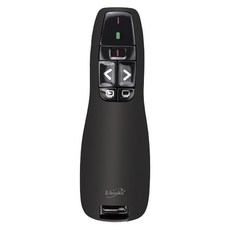 E-books E3 專業級翻頁雷射無線簡報筆 200m 紅光雷射 電量指示燈 人體工學, 黑色, 1個