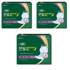 디펜드 남녀공용 안심 오버나이트 패드 성인기저귀, 28개입, 3개, 특대형