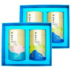 龍源茶品 鑫龍源 茶山漫遊阿里山高山茶葉禮盒 附提袋, 茶葉150g 2罐, 2盒