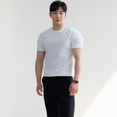 HCOOLNAM 男士彈力肌肉版型短袖T恤