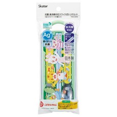 TACC2AG 抗菌兒童餐具組 湯匙叉子筷子三件組, 8.2 x 20.6 x 1.7cm, 巧虎, 1組