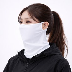 리빙메이커 자외선 햇빛 차단 얼굴 가리개 마스크 스판, 화이트, 2개