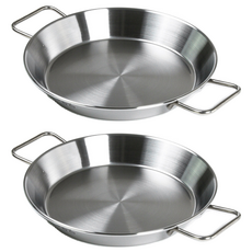 키친아트 인덕션 일품 스테인레스 직화 빠에야팬, 24cm, 2개