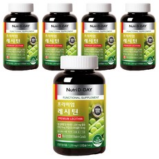 뉴트리디데이 프리미엄 레시틴 144g, 120정, 5개