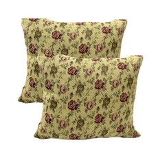 J&N 蘿絲彈性抱枕 Set 2 外套可拆洗 拉鍊設計, 玫瑰綠色