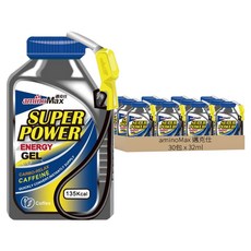 aminoMax 邁克仕 Super Power 能量戰立包 ENERGY GEL 爆發型 咖啡口味 30包, 32ml, 1盒