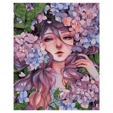 ArtLife 藝術生活 數字油畫DIY 65 x 50cm, 花語少女DTR198, 1個