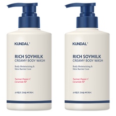 KUNDAL 昆黛爾 豆奶保濕沐浴乳 柔和香草香, 500ml, 2個