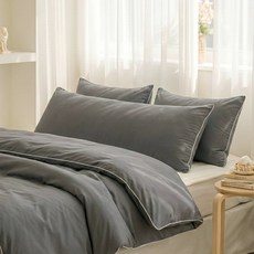 g BEDDING 超細纖維身體枕含枕套, 炭灰色