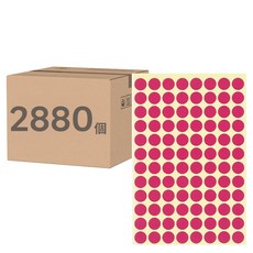 鶴屋 圓形 圓點標籤 101P 粉紅色, 3個, 960個裝