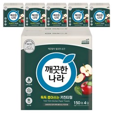 깨끗한나라 톡톡 뽑아쓰는 키친타월, 150매, 24개