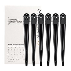 Elisix 無標記夾銷, 黑色, 6入