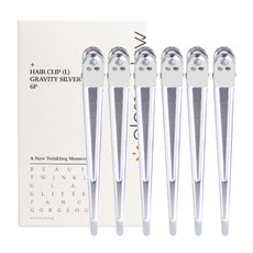 Elisix 無標記夾銷, 銀色, 6入