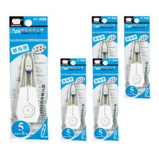 SSDI 手牌 iPUSH 輕鬆按修正帶替換帶5mm x 6m CT-205R 藍色, 5個