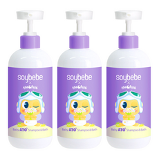 soybebe x 神秘公寓 Ato 嬰幼兒洗髮沐浴多合一潔膚露, 470ml, 3個