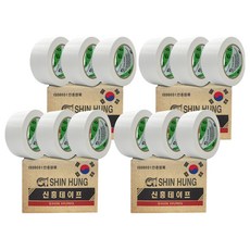 Shin Hung 超強力棉質膠帶 白色 48mm x 25m, 12個