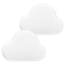 Life School 免打孔雲朵造型牙膏架, 2個, 白色