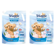 Snuggle 熊寶貝 衣物柔軟精 藍色火花Plus 補充包, 2.6L, 2個