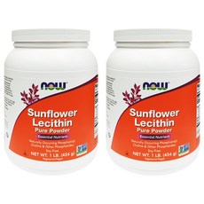 Now 向日葵卵磷脂粉 454g, 非基因改造, 無麩質, 素食, 2罐