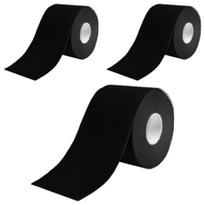 Flowers 花芊 肌肉運動膠帶黑色 - 運動防護、肌肉支撐 提升運動表現, 3捲, 1入