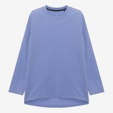 베이직하우스 여성용 소로나 세미오버핏 라운드넥 긴팔 티셔츠 LZTS3201