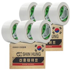 Shin Hung 超強力棉質膠帶 白色 48mm x 25m, 6個