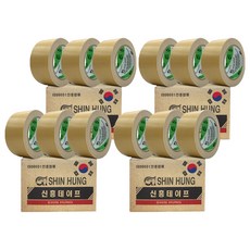 Shin Hung 韓國製大容量Lava布膠帶 48mm X 25M 米色, 12個