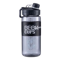 北氪 健身水壺 雙飲運動水壺 健身房/戶外運動 食用級材料, 黑色, 1.7L, 1個