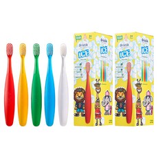Bristik Ergo 兒童牙刷 2階段 Ice 5入, SKYBLUE + WHITE + ORANGE + GREEN + RED, 2套