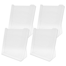 W.I.P 台灣聯合文具 A4桌上型目錄架 PS塑膠材質 台灣製造, 透明色, 4個