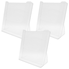 W.I.P 台灣聯合文具 A4桌上型目錄架 PS塑膠材質 台灣製造, 透明色, 3個