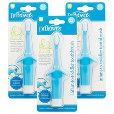 Dr.Brown's 布朗博士 訓練牙刷, 藍色, 1件, 3個
